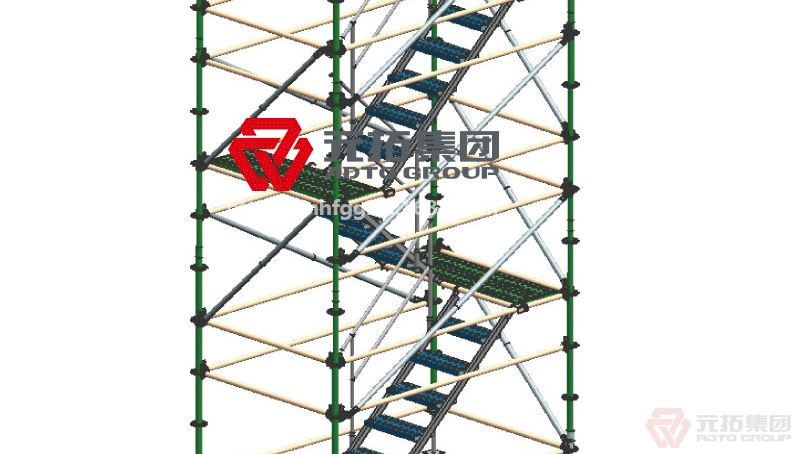 道路施工鍍鋅圓盤(pán)腳手架圖片